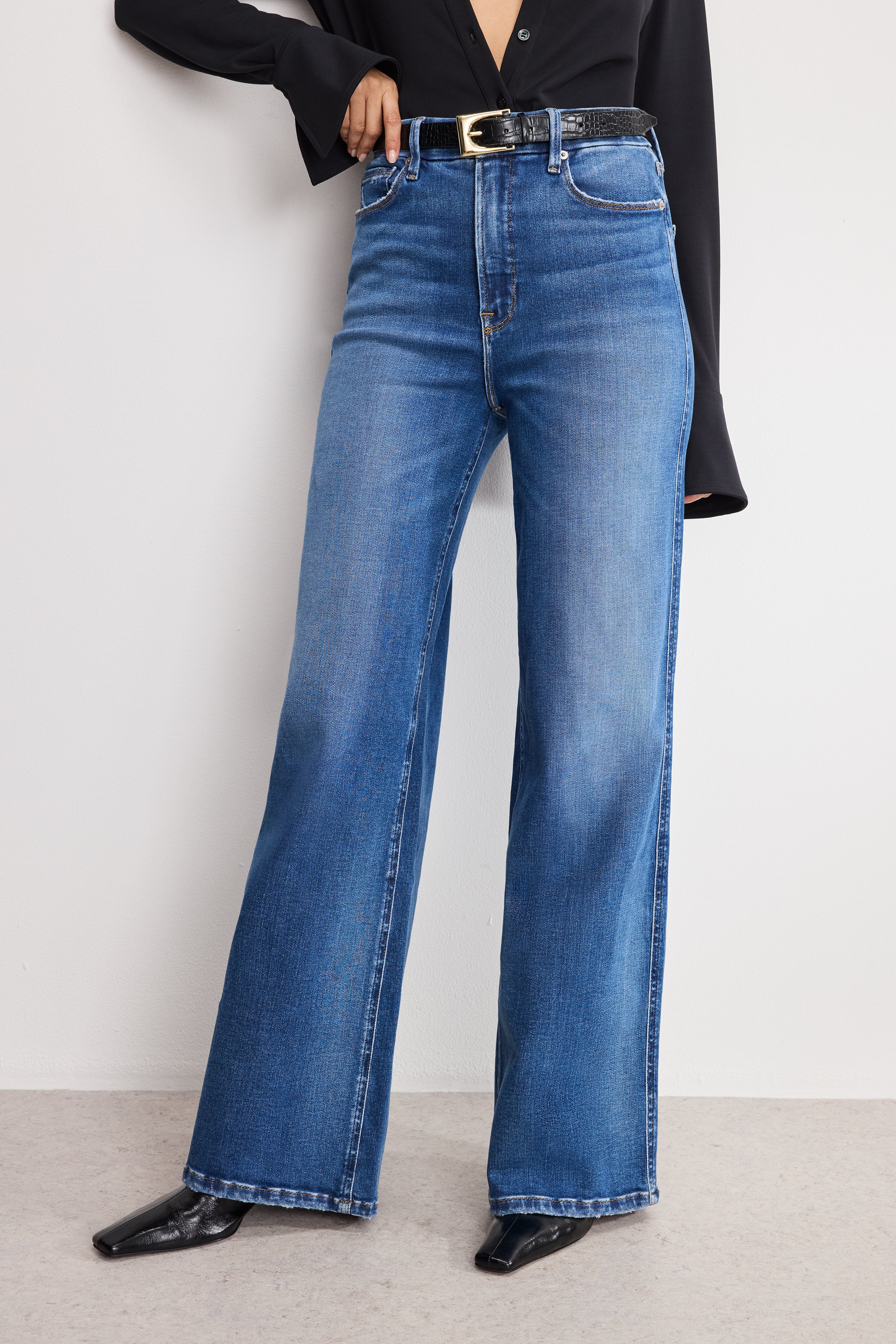 SOFT TECH GOOD SKATE WIDE LEG JEANS | INDIGO891 – GOOD AMERICAN