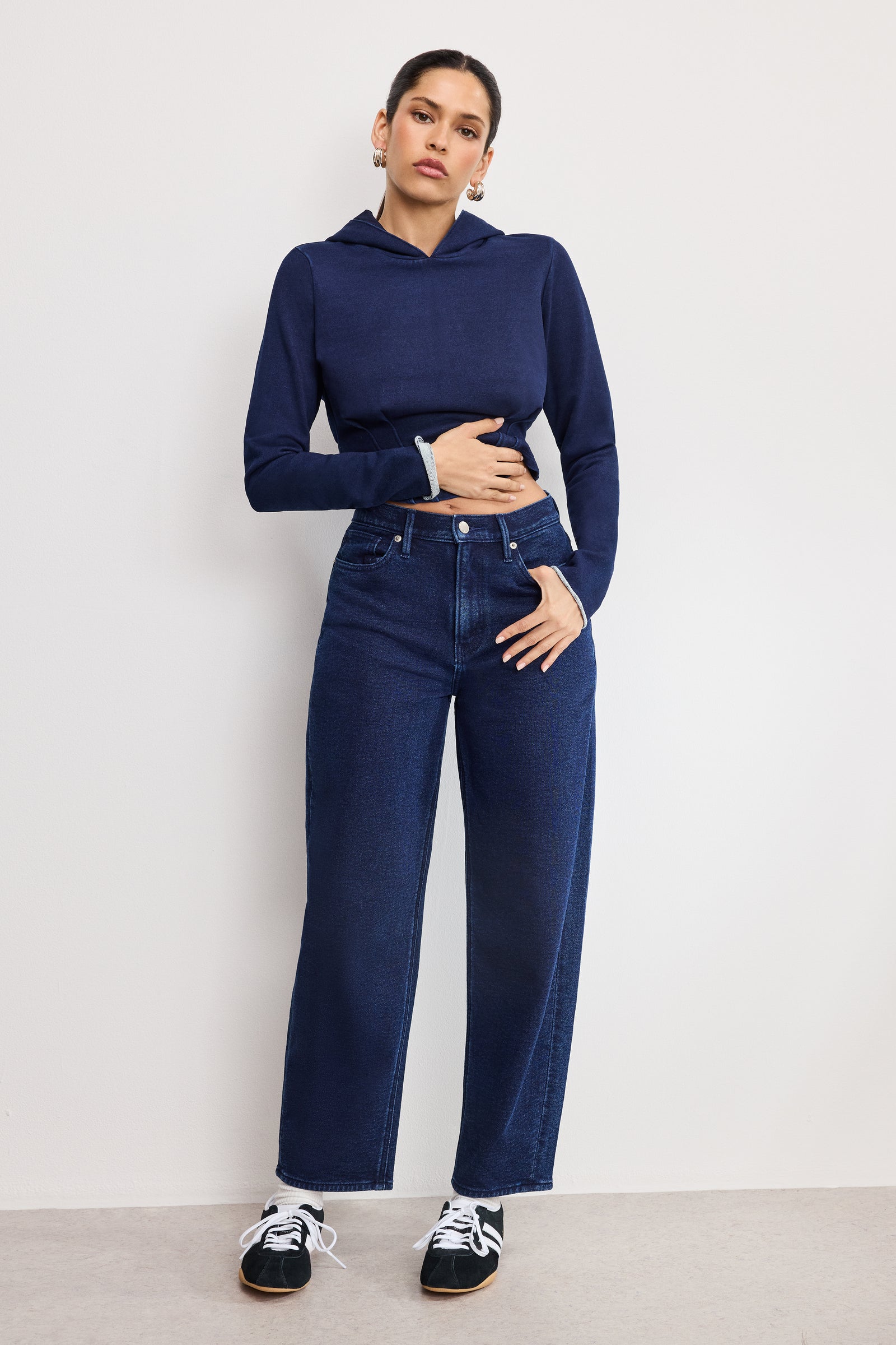 JEANIUS BARREL SWEATPANTS | INDIGO1029
