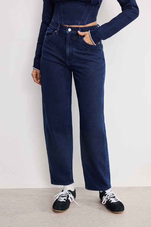 JEANIUS BARREL SWEATPANTS | INDIGO1029