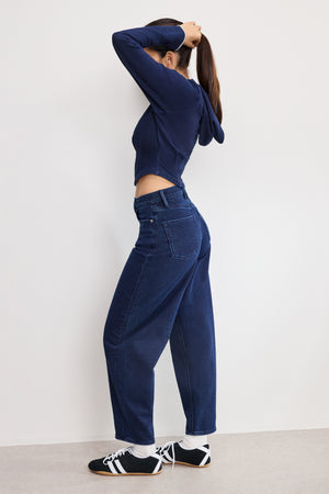 JEANIUS BARREL SWEATPANTS | INDIGO1029