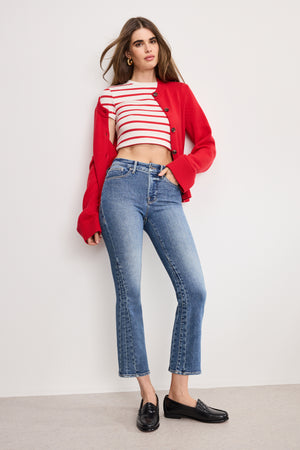 GOOD LEGS CROPPED MINI BOOT JEANS | INDIGO917