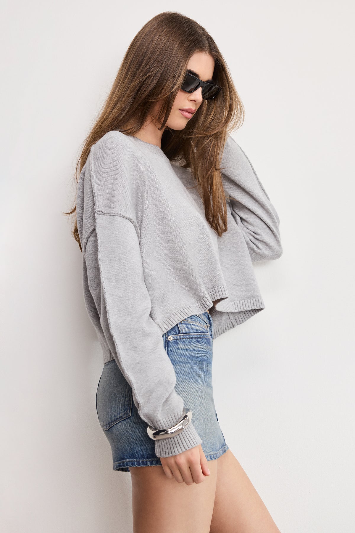 COZY KNIT CREW NECK | MELANGE GREY