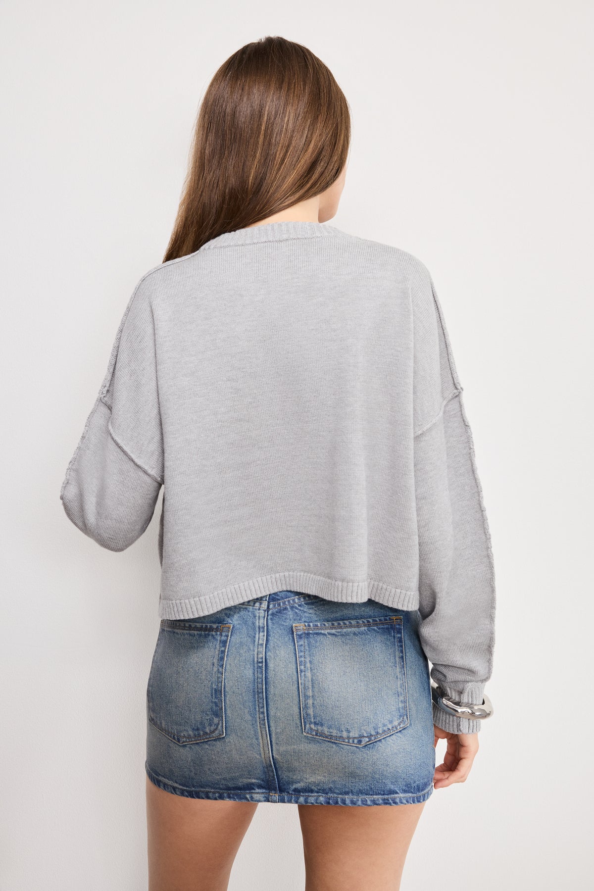COZY KNIT CREW NECK | MELANGE GREY