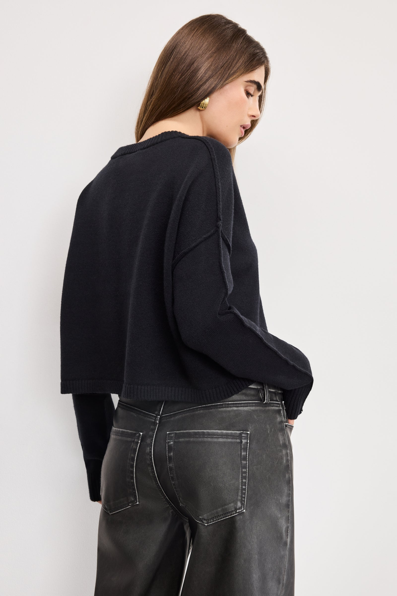 COZY KNIT CREW NECK | BLACK