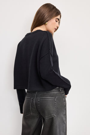 COZY KNIT CREW NECK | BLACK