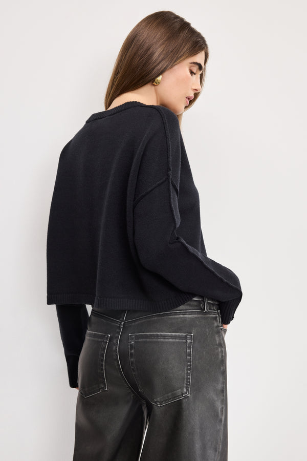 COZY KNIT CREW NECK | BLACK