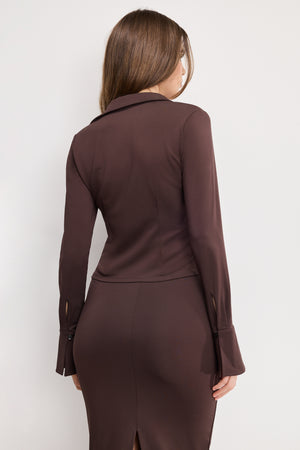 MATTE JERSEY LONG SLEEVE TOP | BARK003