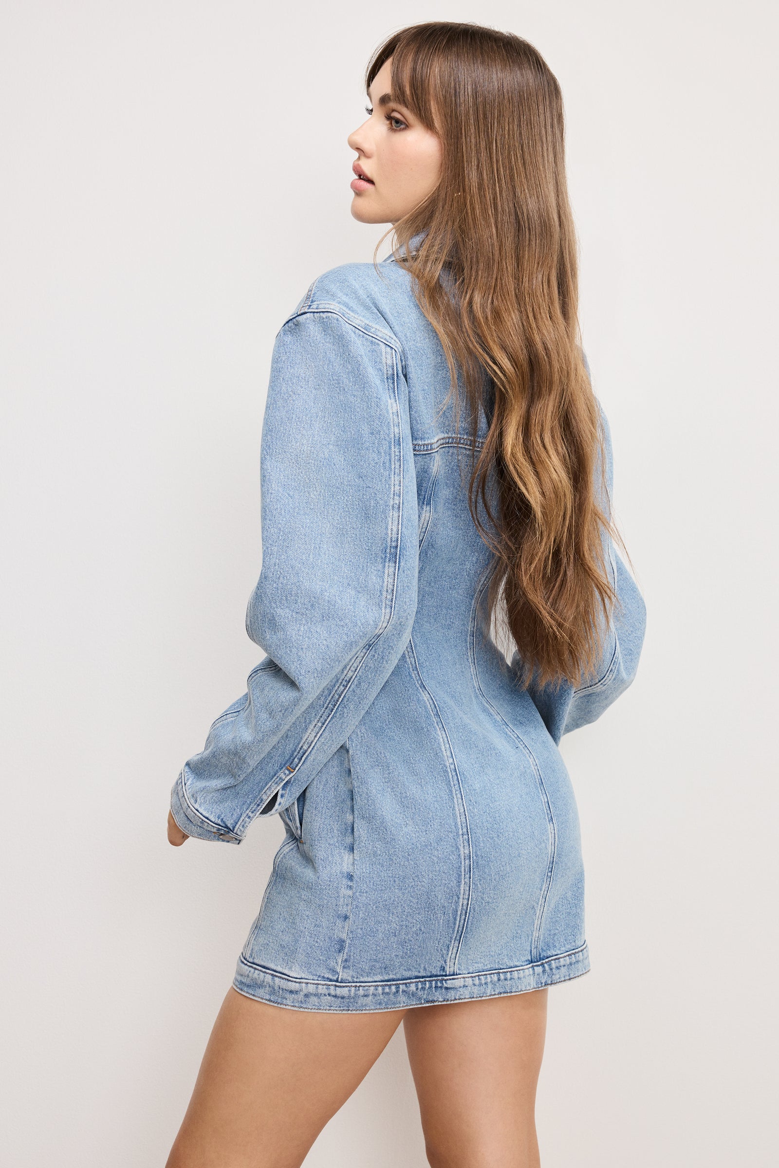 BARREL LONG SLEEVE MINI DRESS | INDIGO911
