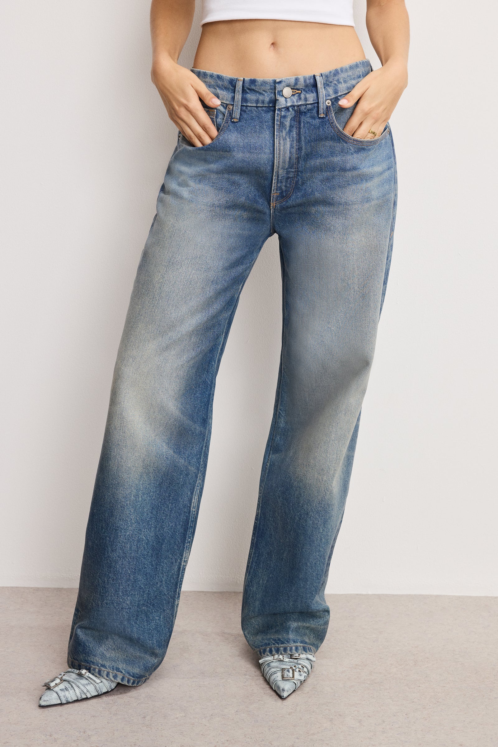 GOOD 90S RELAXED COATED JEANS | INDIGO927