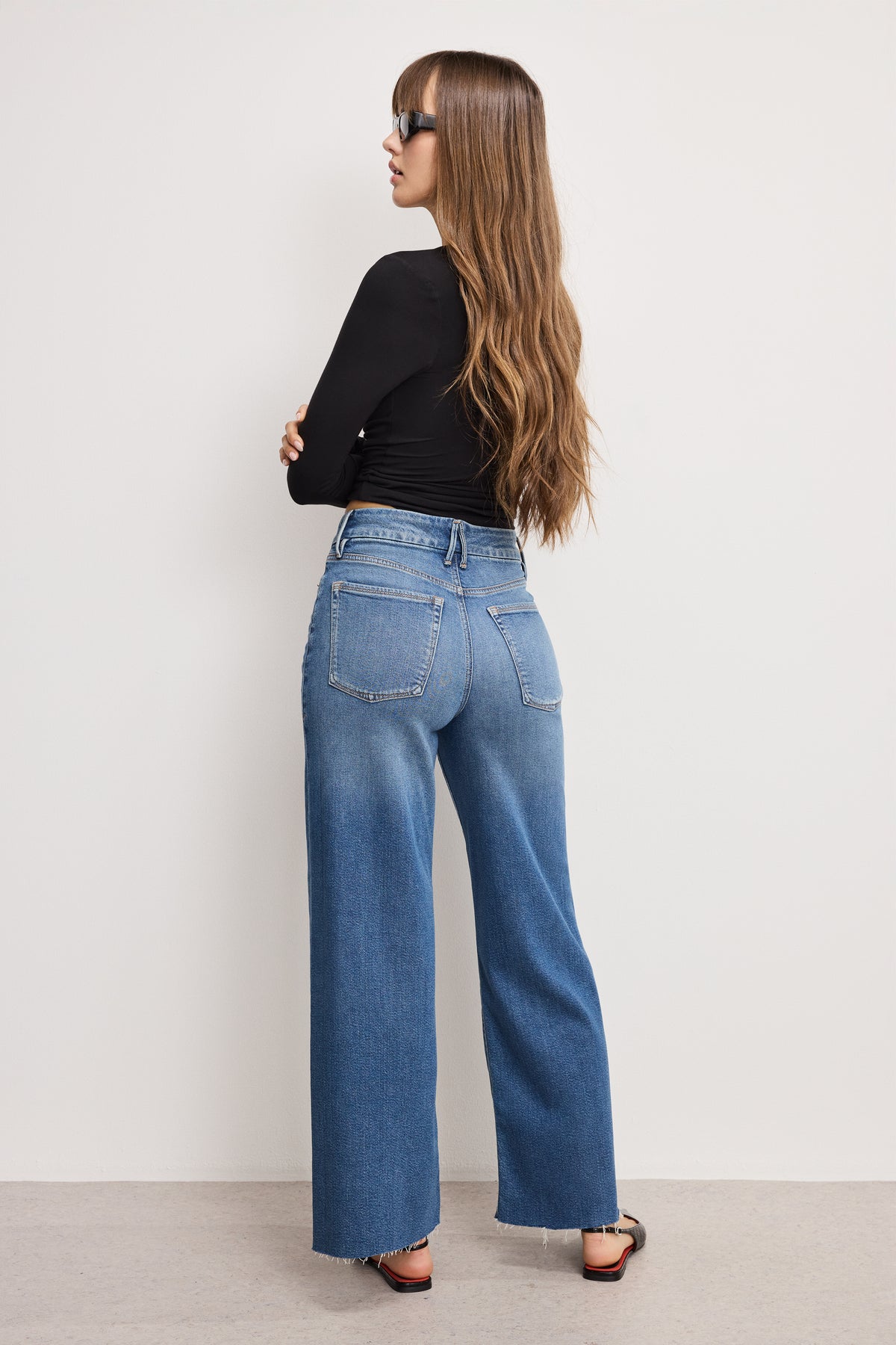 GOOD SKATE CROPPED WIDE JEANS | INDIGO1005
