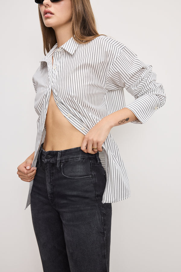GOOD ICON STRAIGHT ANKLE JEANS | BLACK404