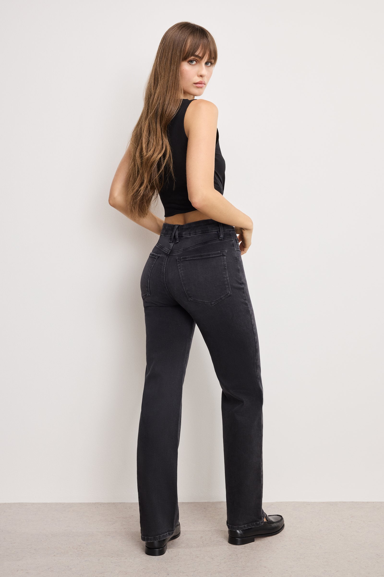 SOFT TECH GOOD TRUE STRAIGHT JEANS | BLACK343