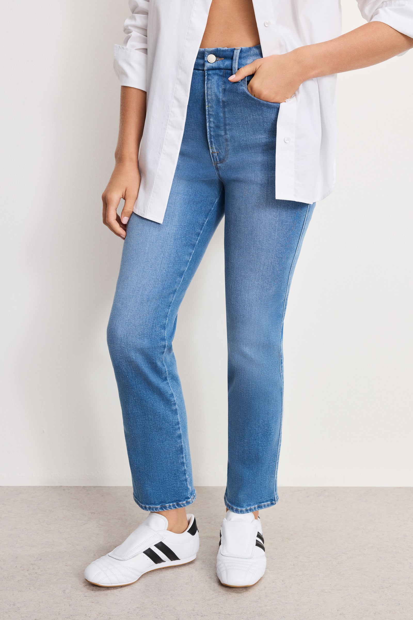 GOOD CURVE STRAIGHT COMPRESSION JEANS | INDIGO268