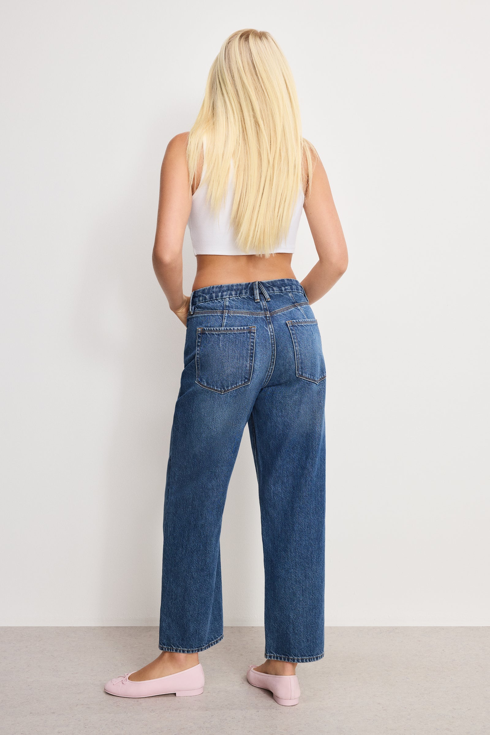 GOOD 90S CROPPED RELAXED JEANS | INDIGO963