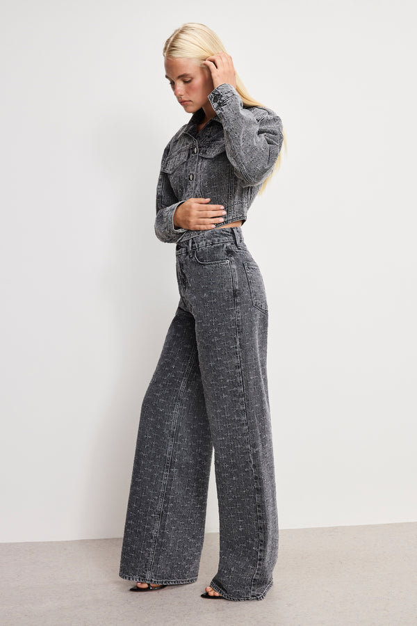 DOLLY JOLEANS CRYSTAL RELAXED JEANS  | BLACK415
