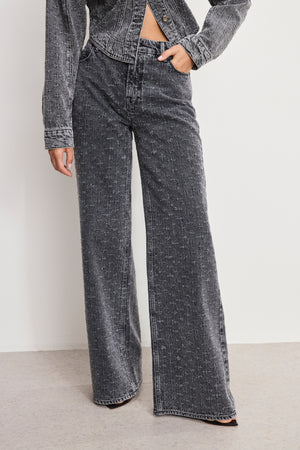 DOLLY JOLEANS CRYSTAL RELAXED JEANS  | BLACK415