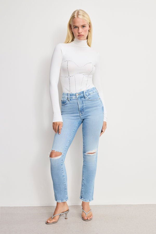 DOLLY CRYSTAL CORSET BODYSUIT | WHITE001