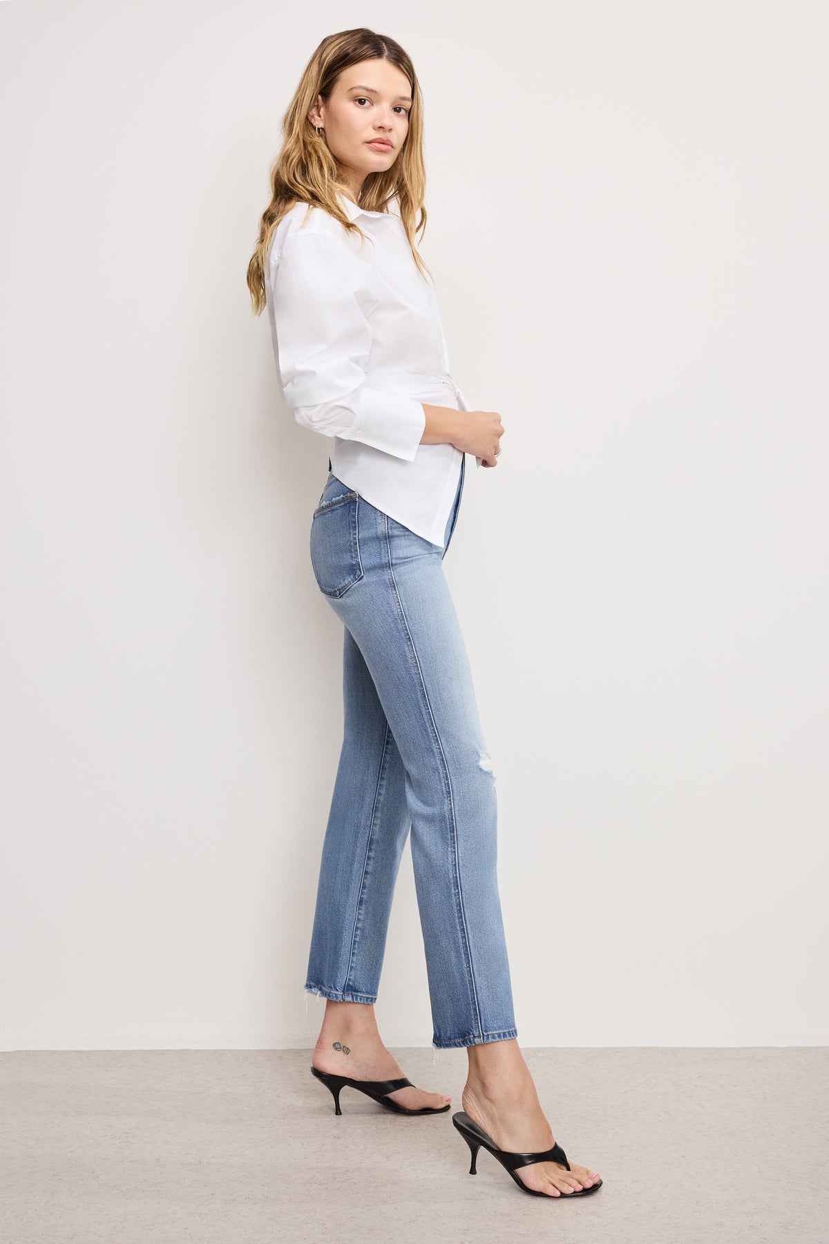 SOFT TECH GOOD CURVE STRAIGHT JEANS | INDIGO1072