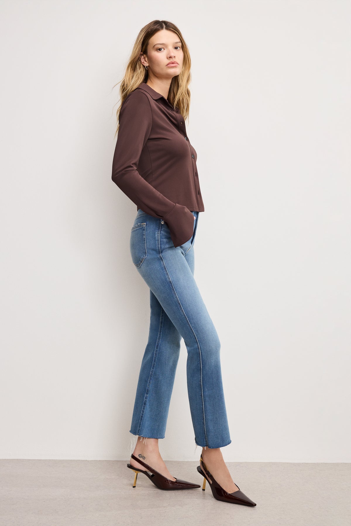 SOFT TECH GOOD KICK FLARE JEANS | INDIGO1026-4 | GOOD AMERICAN | MODEL_A