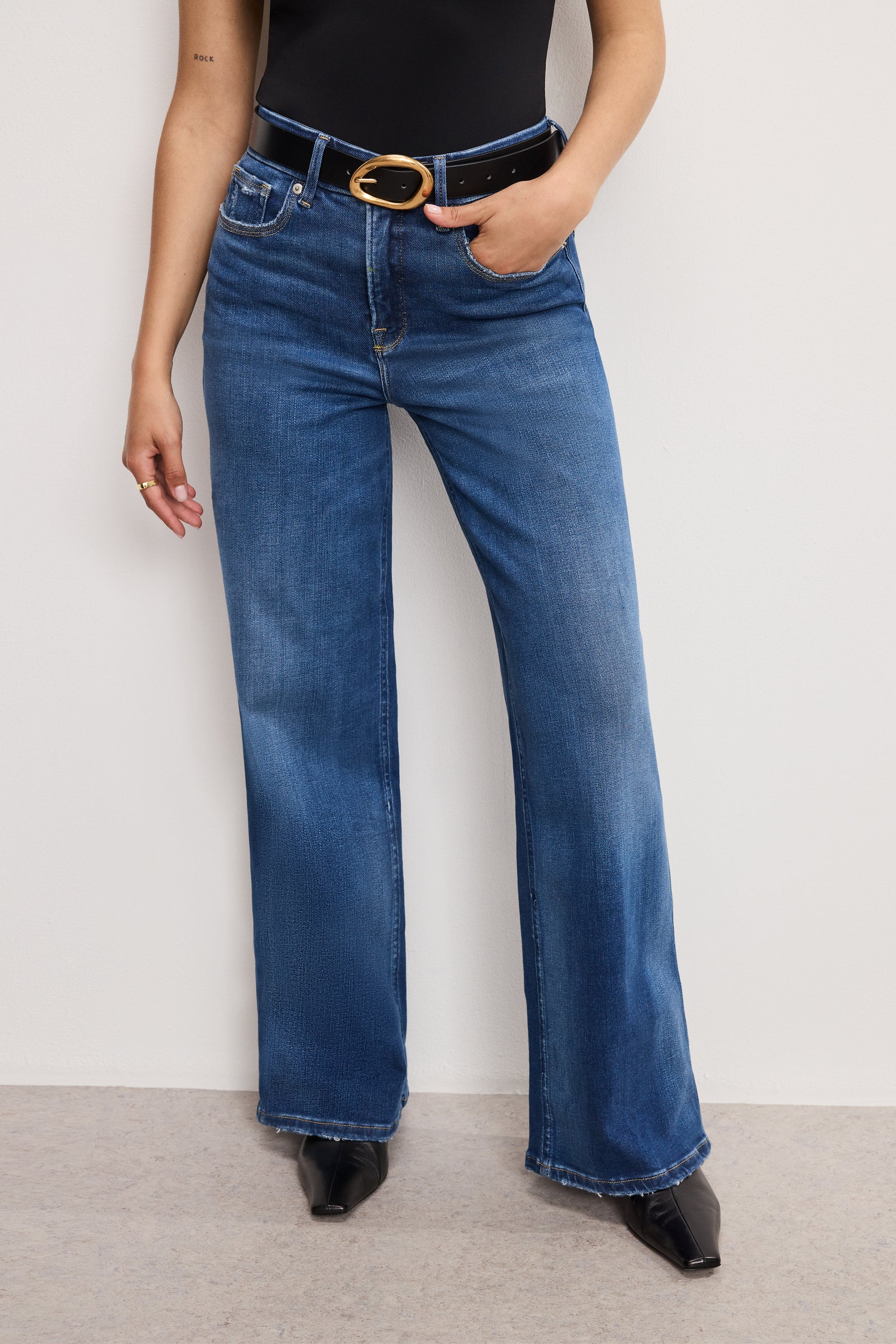 SOFT TECH GOOD PETITE SKATE WIDE JEANS | INDIGO891