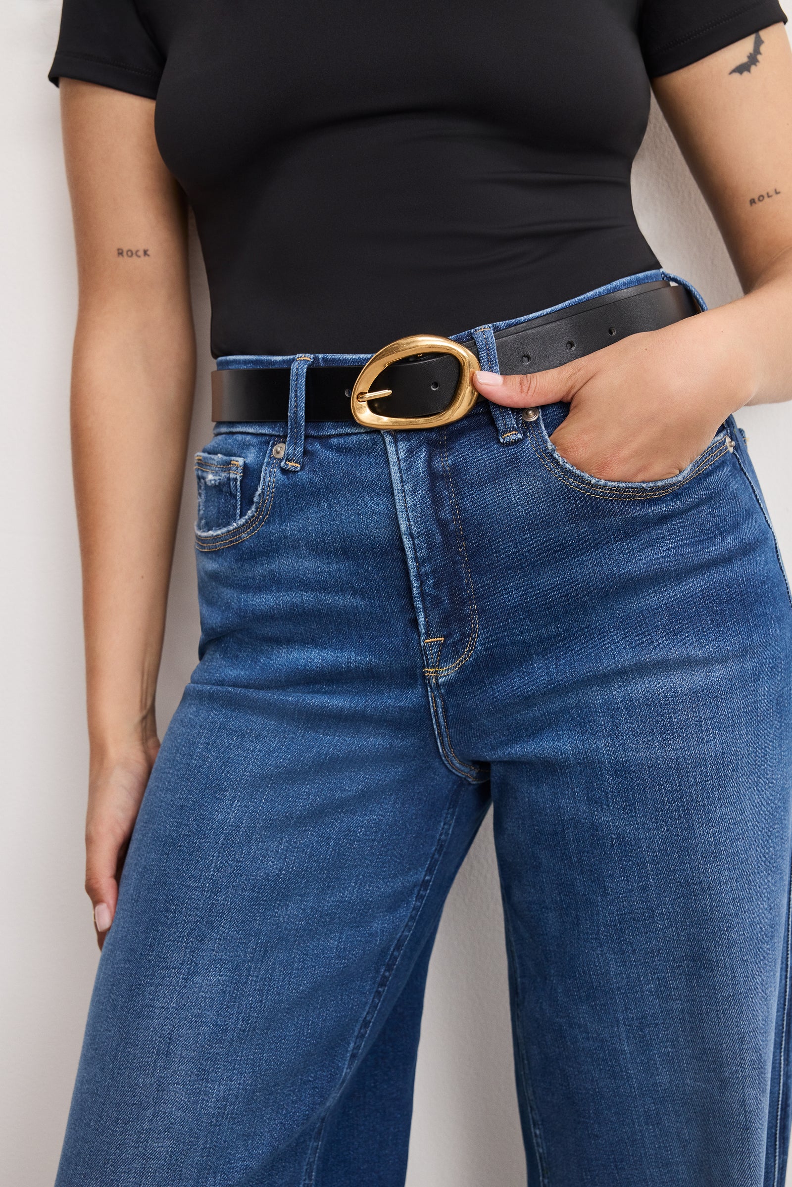 SOFT TECH GOOD PETITE SKATE WIDE JEANS | INDIGO891