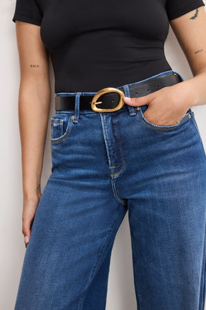 SOFT TECH GOOD PETITE SKATE WIDE JEANS | INDIGO891