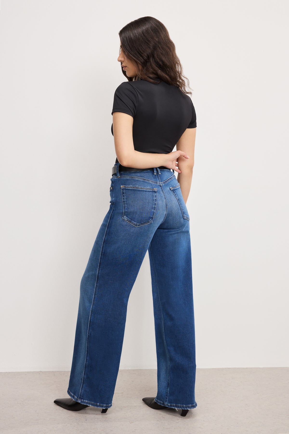 SOFT TECH GOOD PETITE SKATE WIDE JEANS | INDIGO891