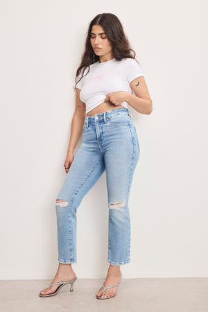 DOLLY JOLEANS PETITE STRAIGHT JEANS | INDIGO1081