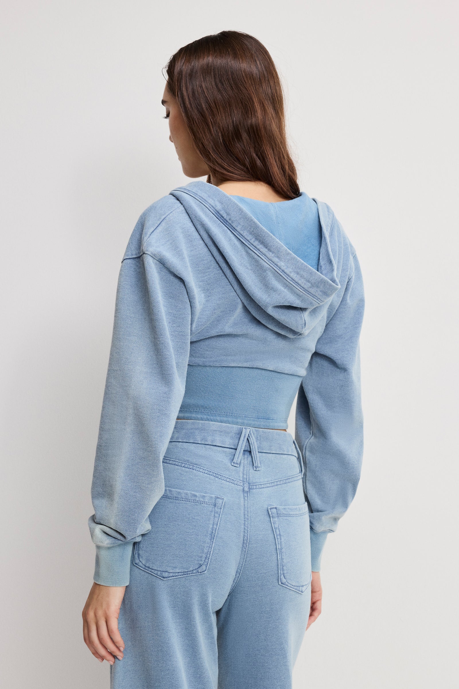 JEANIUS ZIP UP HOODIE | INDIGO1157
