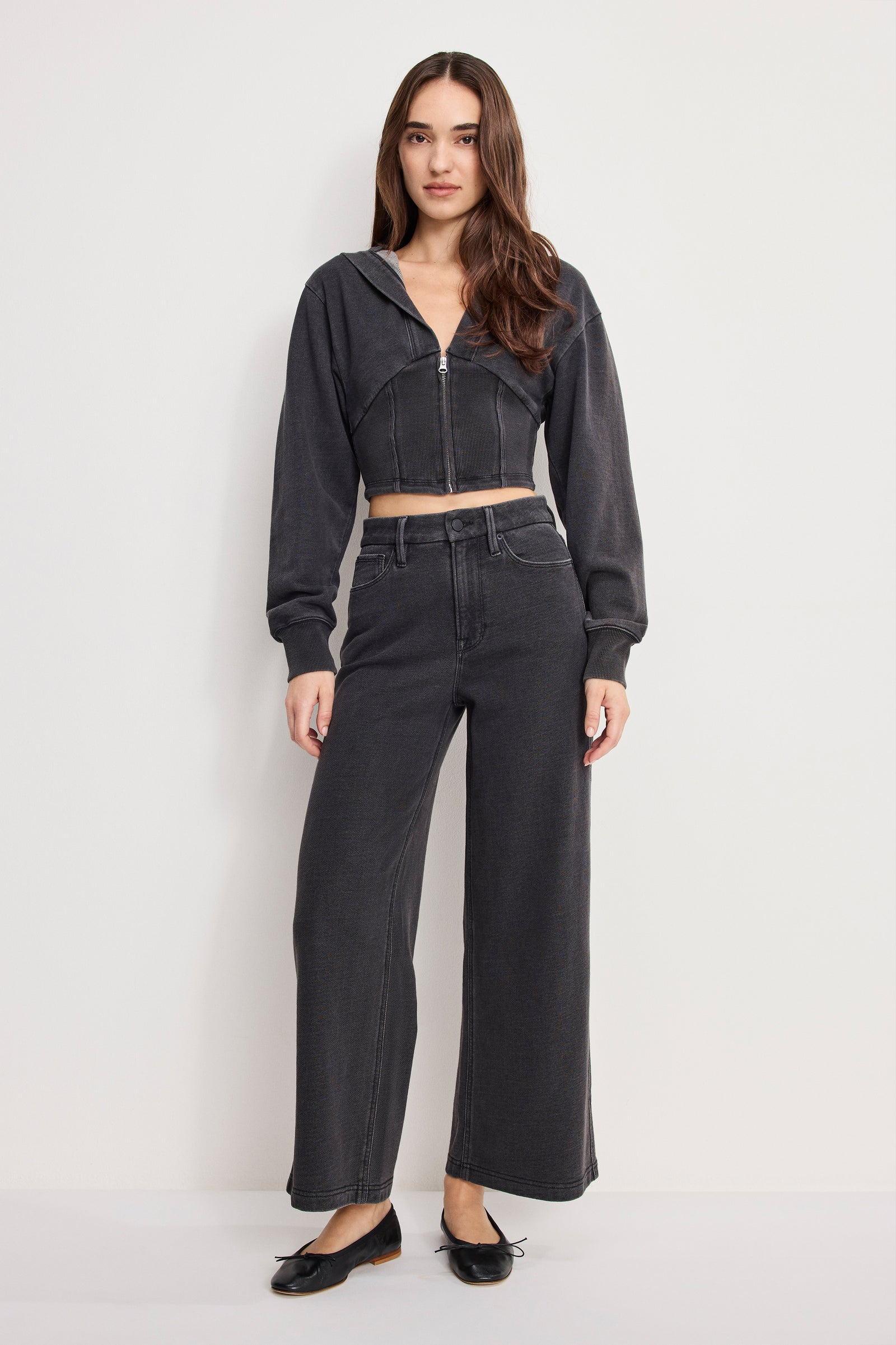 JEANIUS ZIP UP HOODIE | BLACK430