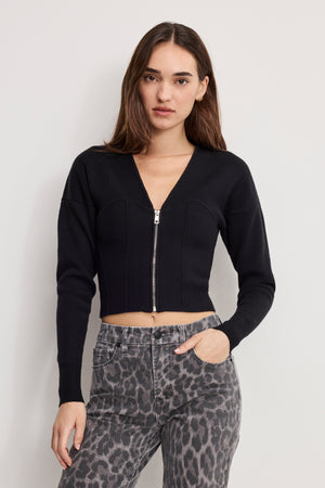BUSTIER SWEATER | BLACK001