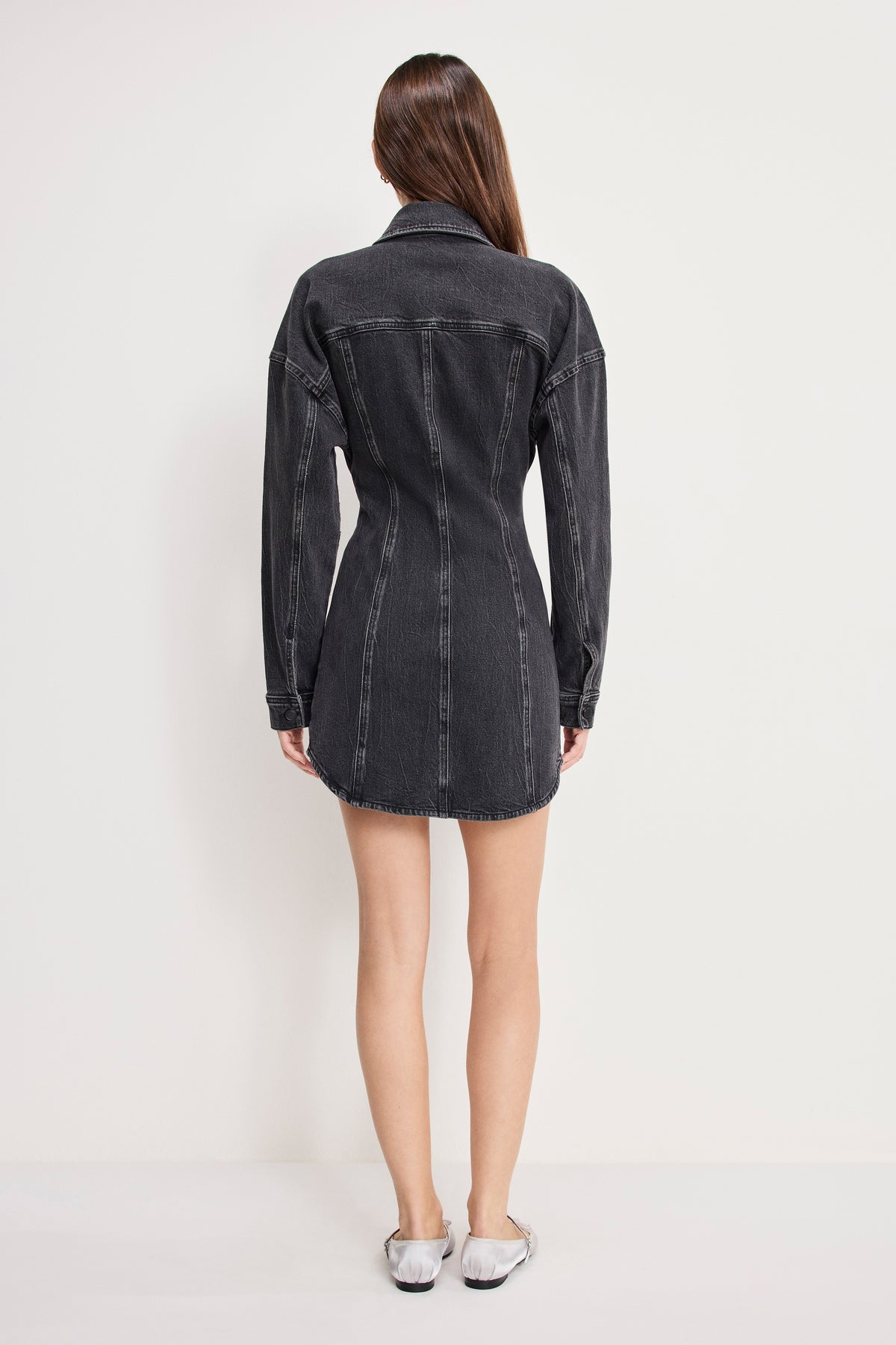 SHAPED DENIM DRESS | K418