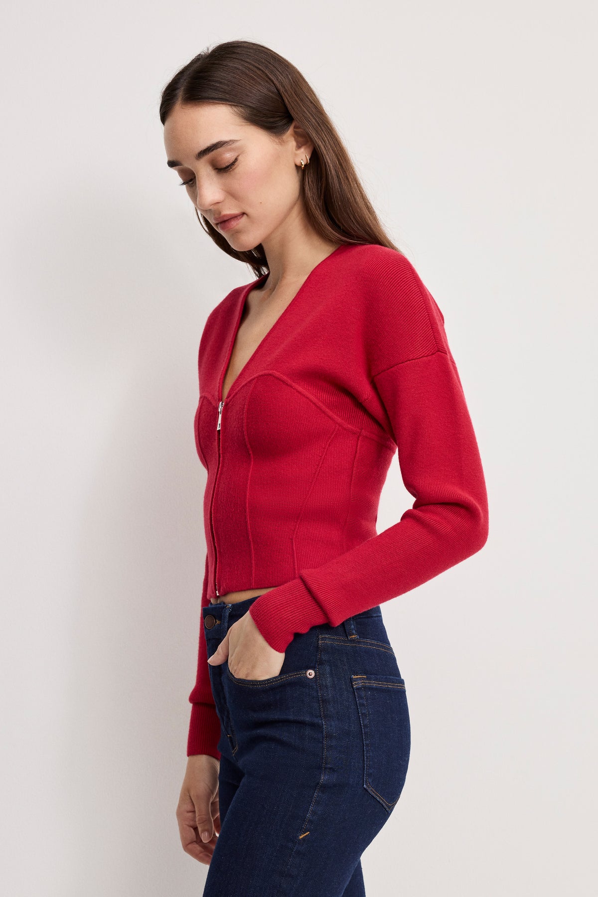 BUSTIER SWEATER | RUBY-2 | GOOD AMERICAN | MODEL_A