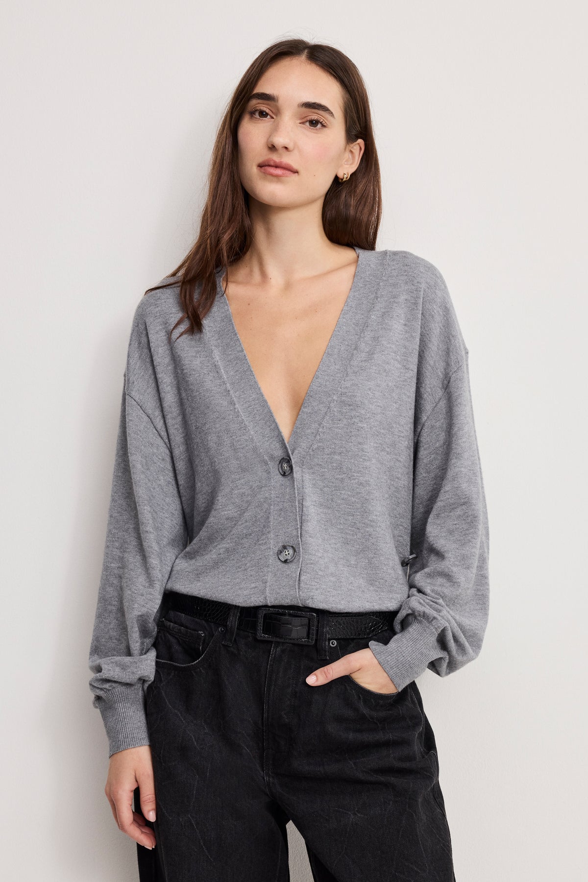 MULTI FUNCTIONAL CARDIGAN SWEATER | CHARCOAL