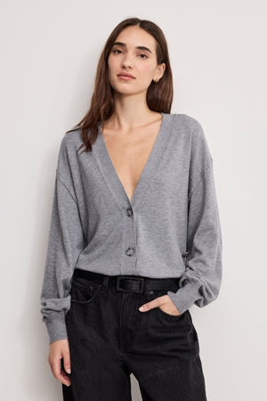 MULTI FUNCTIONAL CARDIGAN SWEATER | CHARCOAL