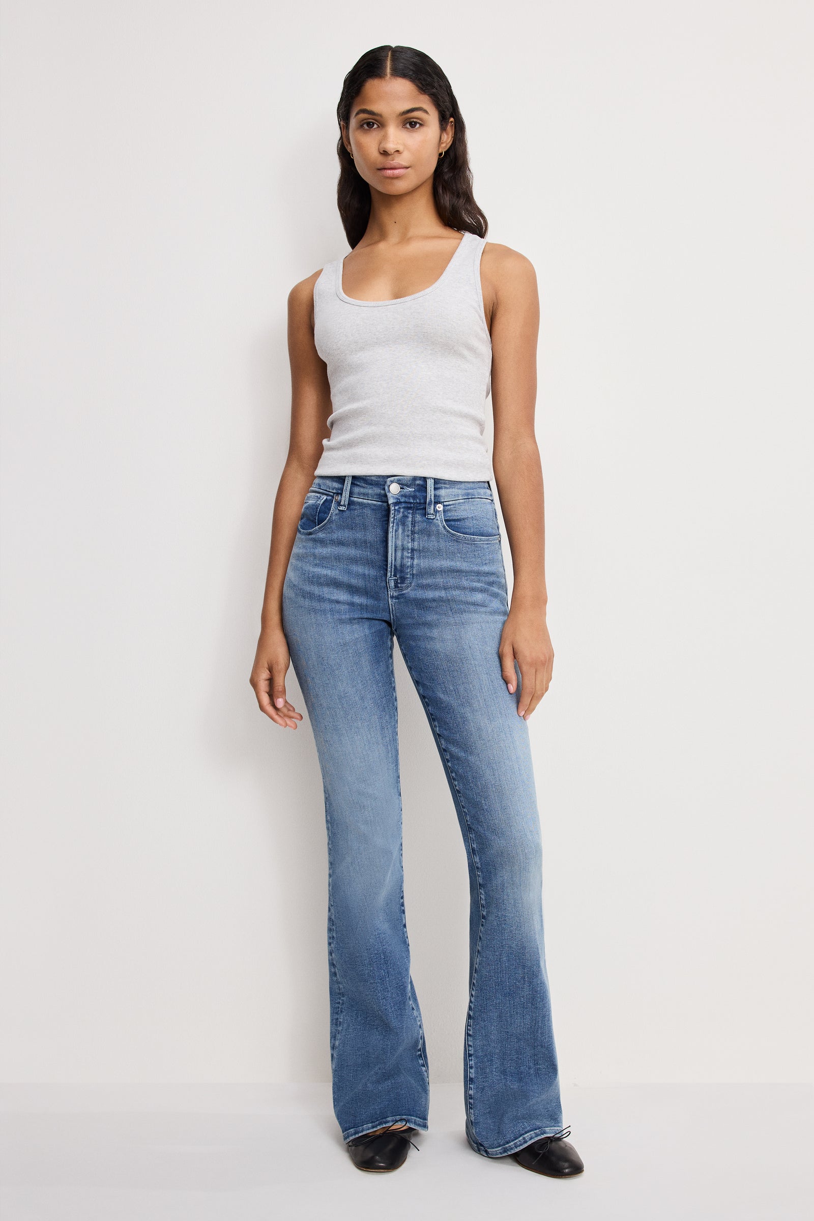 GOOD LEGS FLARE JEANS | INDIGO1154