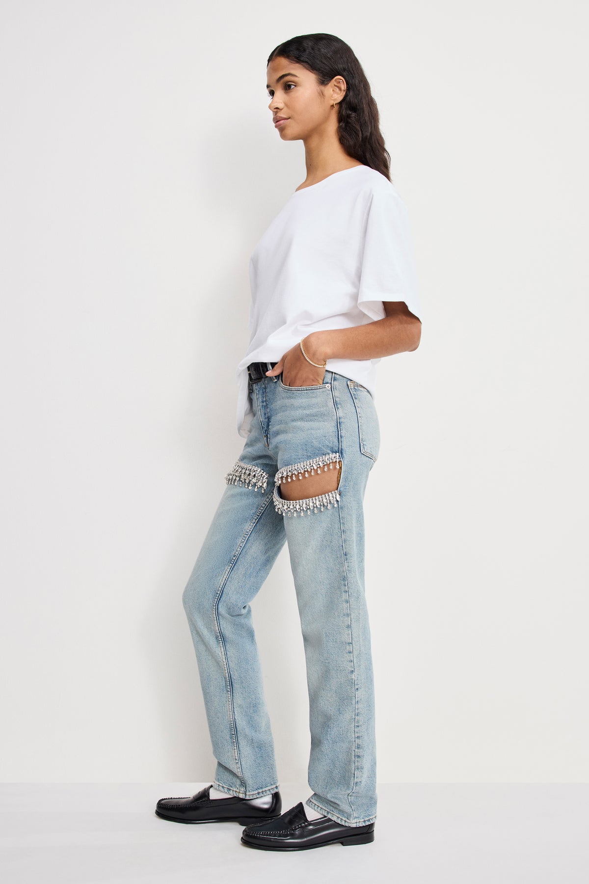 GOOD ICON STRAIGHT DIAMOND JEANS | INDIGO357