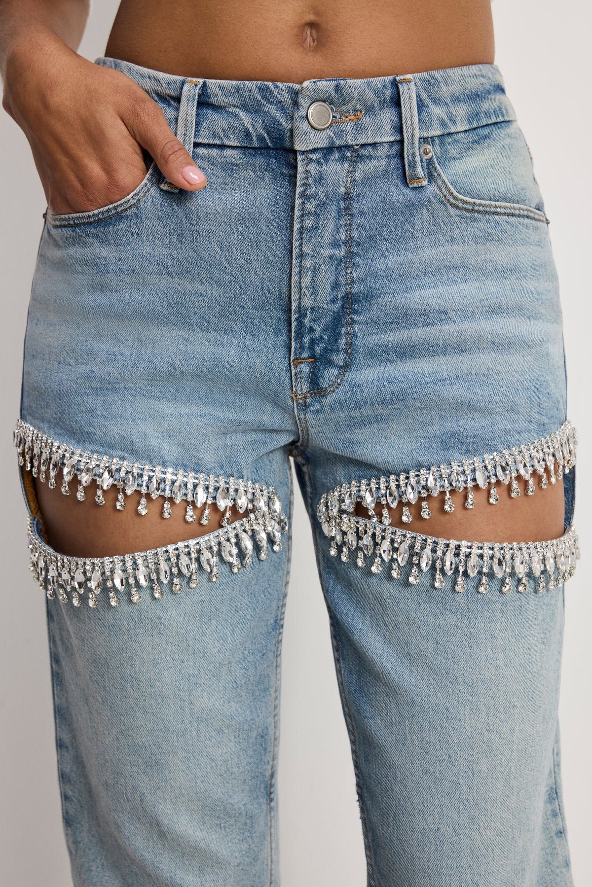 GOOD ICON STRAIGHT DIAMOND JEANS | INDIGO357
