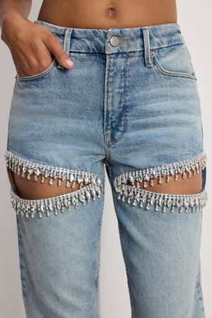 GOOD ICON STRAIGHT DIAMOND JEANS | INDIGO357