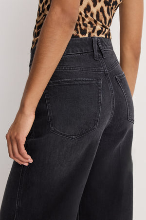 GOOD SKATE CROPPED WIDE JEANS | BLACK407