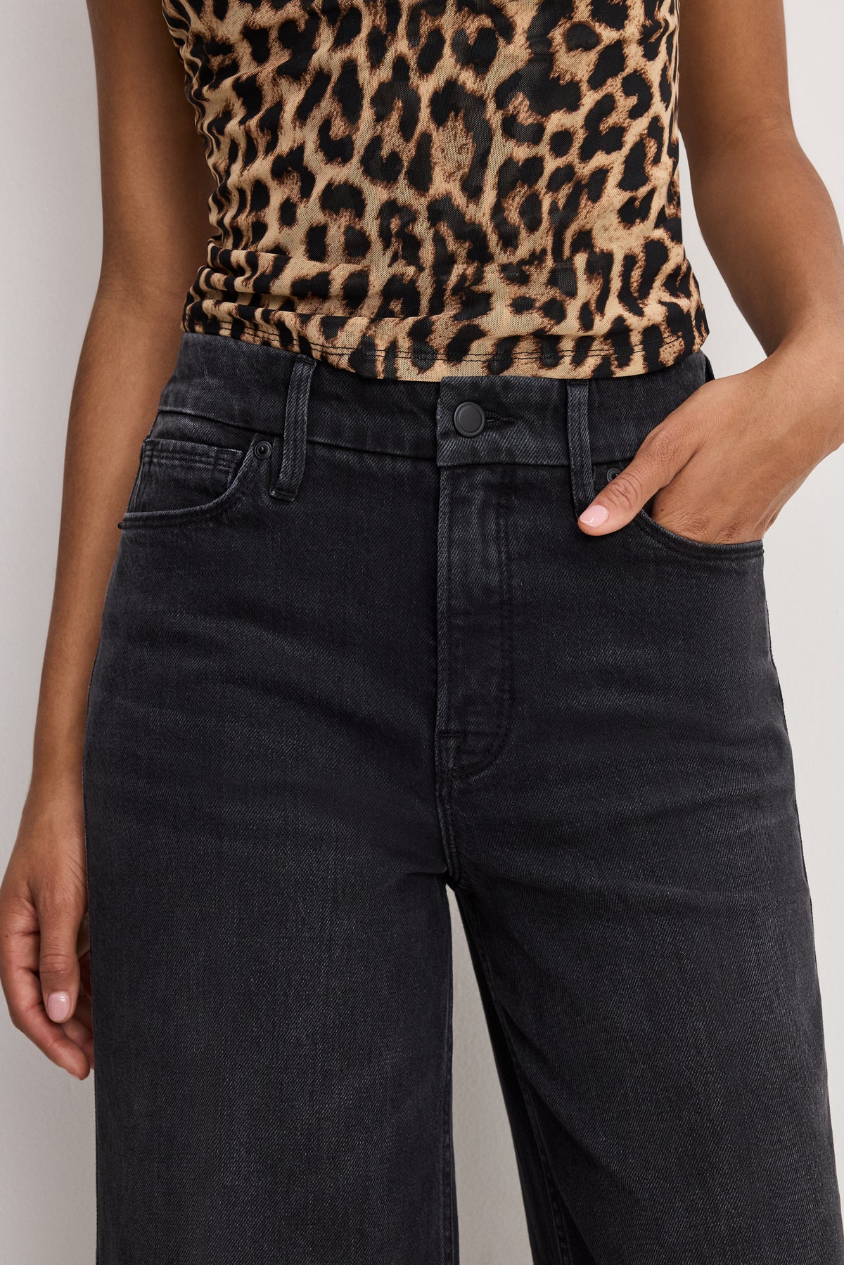 GOOD SKATE CROPPED WIDE JEANS | BLACK407