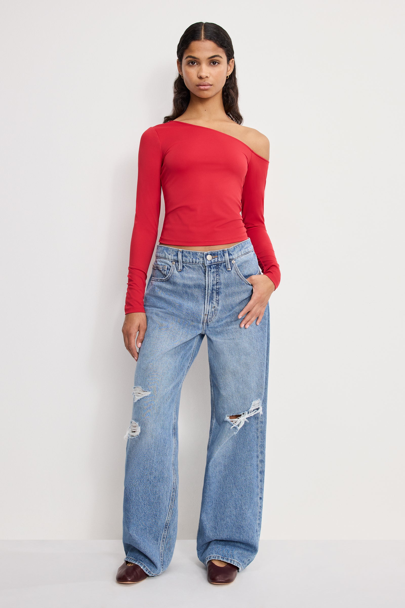 GOOD LOW RISE BAGGY JEANS | INDIGO1279