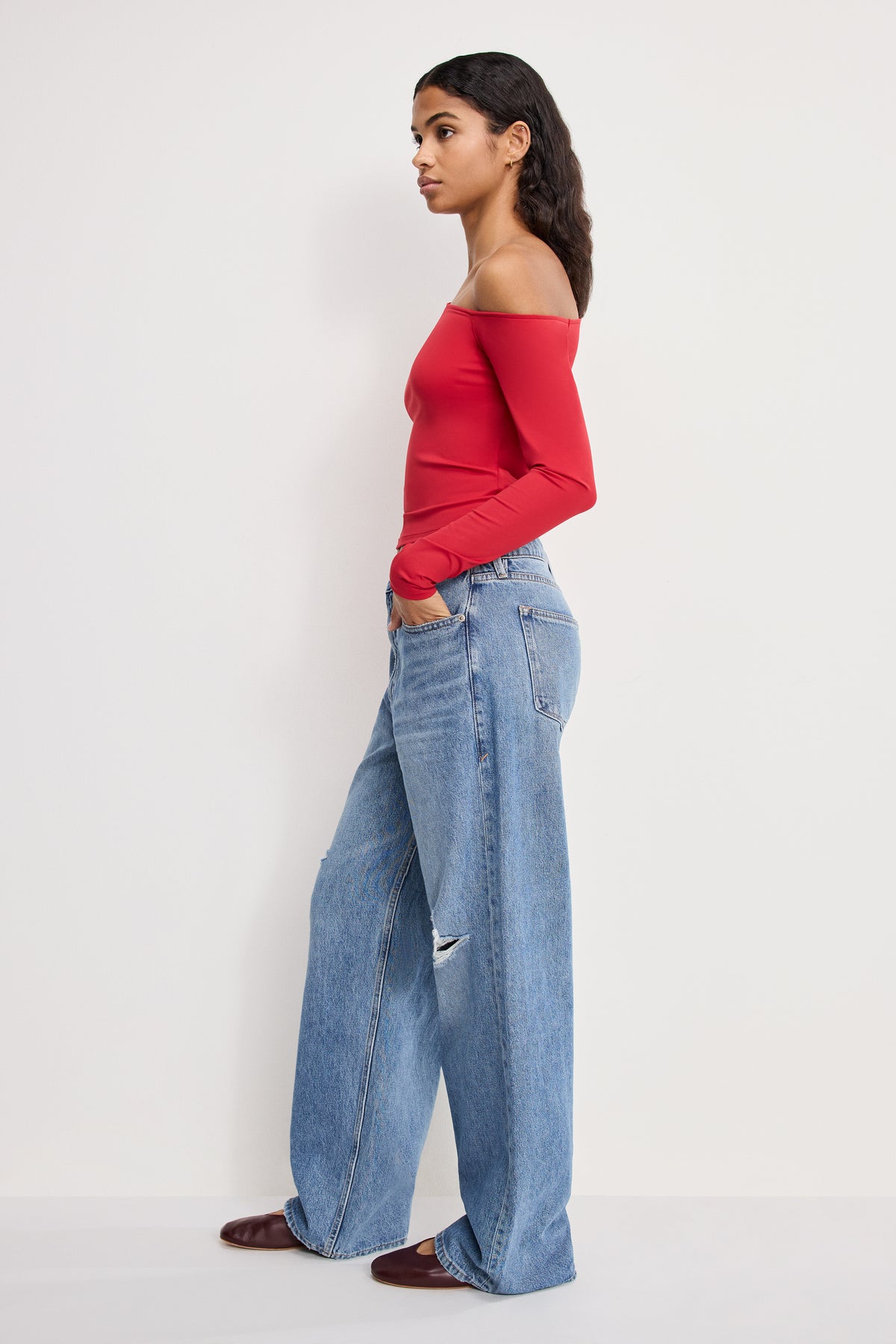 GOOD LOW RISE BAGGY JEANS | INDIGO1279