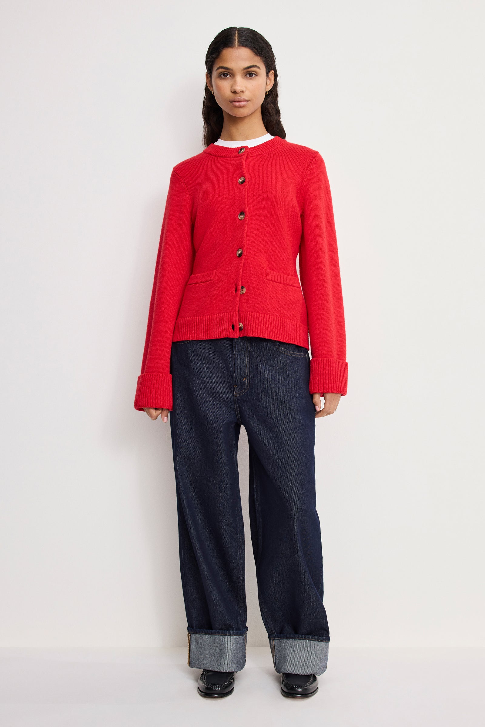 BUTTON FRONT KNIT CARDIGAN | CHILI001