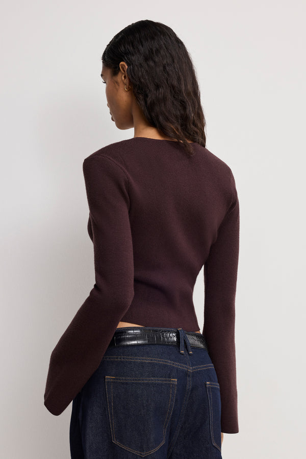 BELL SLEEVE KNIT CARDIGAN | BARK003