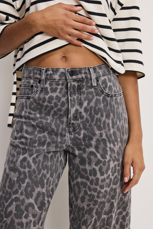 GOOD BARREL JEANS | GREY LUCKY LEOPARD
