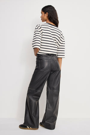 GOOD SKATE FAUX LEATHER PANTS | BLACK001
