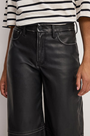 GOOD SKATE FAUX LEATHER PANTS | BLACK001