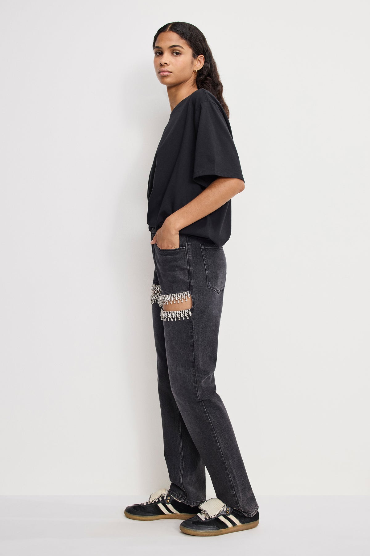 GOOD ICON STRAIGHT DIAMOND JEANS | BLACK376