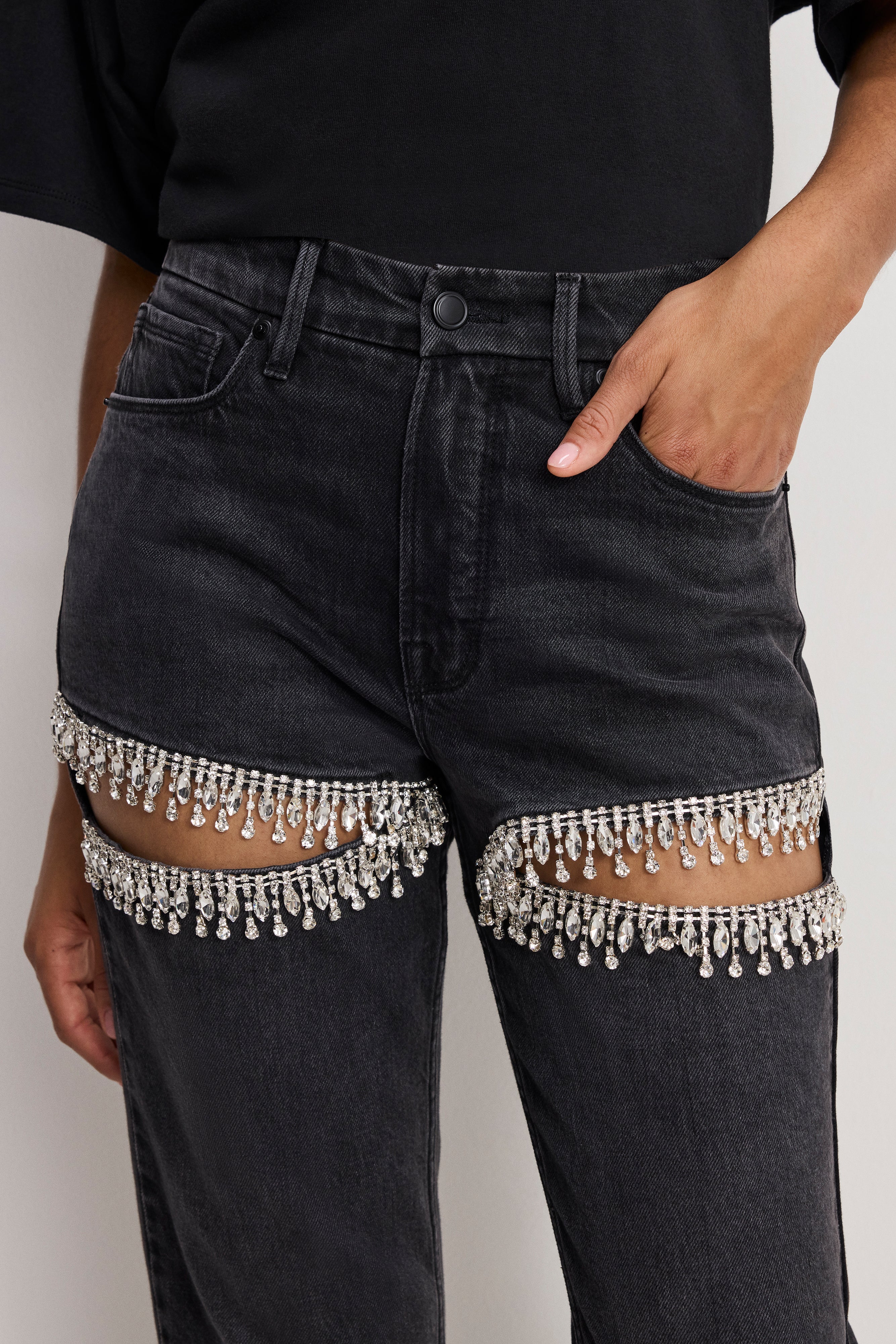 GOOD ICON STRAIGHT DIAMOND JEANS | BLACK376 – GOOD AMERICAN